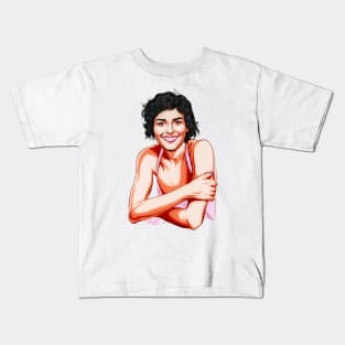 Audrey Tautou - An illustration by Paul Cemmick Kids T-Shirt